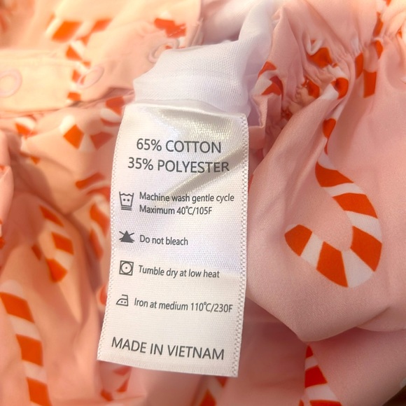 NWOT POPPY KIDS CO SMOCKED CANDY CANE BUBBLE SIZE 2T - Picture 9 of 9